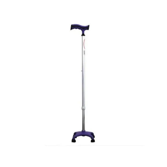 Bastón Aluminio Mango Suave 4 Apoyos Morado Medimetrics Medimetrics SPB7523