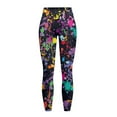 thumbnail image 5 of Renewold Colorful Splash Print Yoga Pants for Women with Pockets Full Length Workout Leggings High Waisted Tummy Control Lounge Pants Activewear Fashion Womens Leggings, XL, 5 of 8