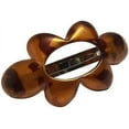 thumbnail image 2 of Parcelona French Medium Wild Flower Golden Touch Shell Hair Clip Barrette, 2 of 11