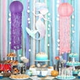 thumbnail image 4 of 6pcs Jelly Fish Paper Lanterns for Wedding Kids Birthday Baby Shower Party Decoration Wishes Lantern Ocean Mermaid Themed Party Jellyfish Decorations (Pure Color), 4 of 7