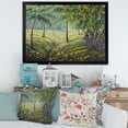 thumbnail image 3 of Designart 'Bushes and Pine Trees In The Forest I' Lake House Framed Art Print, 3 of 4
