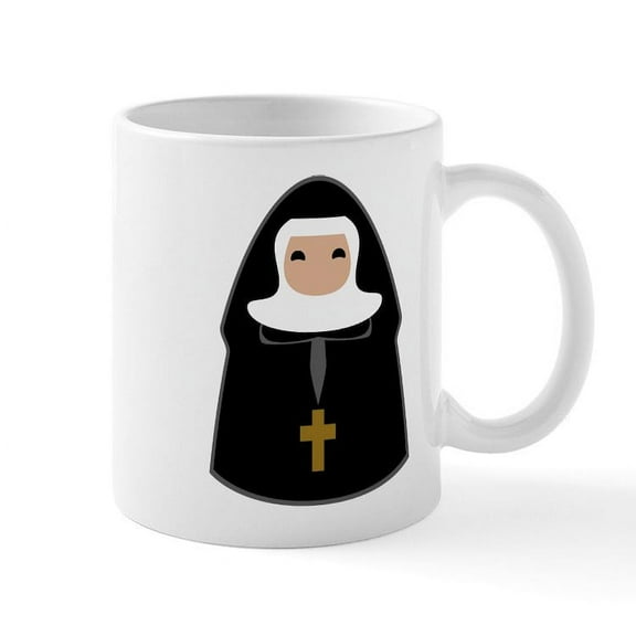 CafePress - Cute Nun Mug - 11 oz Ceramic Mug - Novelty Coffee Tea Cup