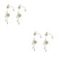 thumbnail image 4 of Qarigey 1 Pair Women Earrings Insect Ears Ear Clip Decor Party Jewelries Females Earring Ornaments Decorations Fashion Dating 2piezas, 4 of 6