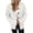 White-S, variant on New Women's Cross-Border Knitted Coat, Hooded Cardigan with Drawstring & Single-Breast Closure