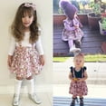 thumbnail image 1 of Vêtements Sans Manches à Imprimé Floral pour Filles Bébés Enfants Robe Tutu à Bretelles 0-4 Ans, 1 of 5