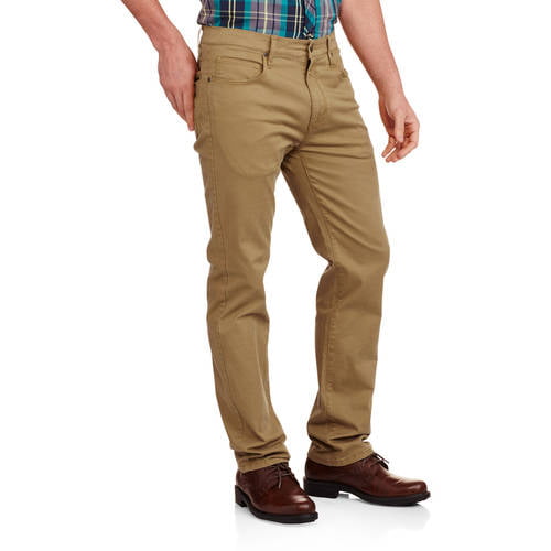 Men's 5 Pocket Stretch Twill Pants - Walmart.com
