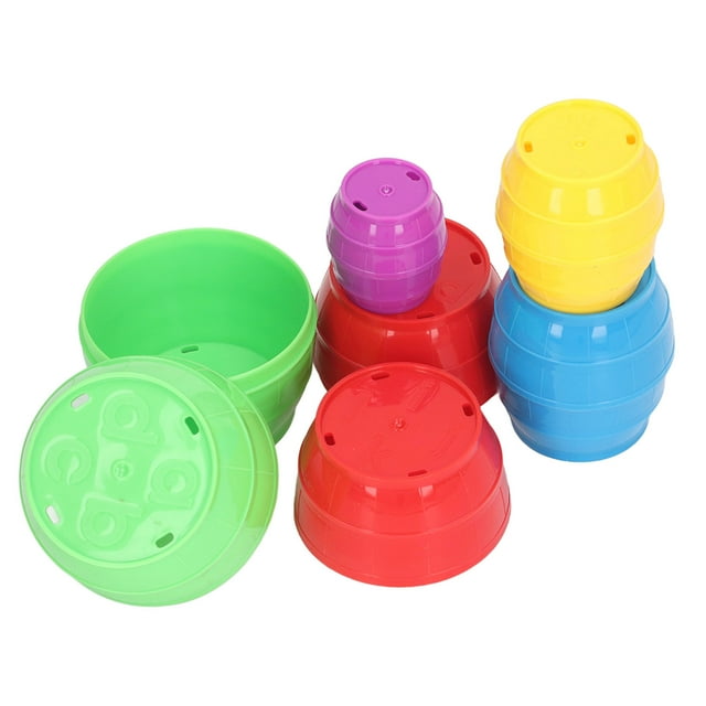 Kids Stacking Cups Set, Kids Nesting Cups Toys Rich Color Brain Training Early Learning Interactive for Indoor for Toddlers