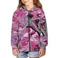 thumbnail image 4 of chaqlin Pink Camo Hunting Hoodies for Girls Boys Trendy Y2K Zip Up Hoodie Kids Long Sleeve Sweatshirts Lightweight Loose Hooded Jackets with Pocket, 4 of 7