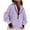 Purple, variant on 2025 New Fashion Plus Size European And American Women's Solid Color Loose Long Sleeved V-neck Sweatshirt Long Sleeved V-neck Top/shirt