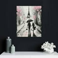 thumbnail image 5 of JEUXUS  Abstract Paris Canvas Wall Art: Black White Eiffel Tower Painted , Pink and Grey Picture Print Room Decor for Teen Girls Bedroom Bathroom 12x16 in, 5 of 5