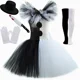 thumbnail image 3 of Disfraz de payaso de terror para niña, vestido de tutú elegante en blanco y negro, vestido de Joker de terror para niños, disfraces de fiesta de carnaval de Halloween, 3 of 5