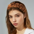 thumbnail image 3 of Unique Bargains 1 Pcs Solid Color Pleated Headband  for Women Hairband Hair Hoop Hair Accessories Orange, 3 of 7