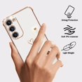thumbnail image 2 of Compatible with Samsung Galaxy S23 Plus 5G Case for Women Girls£¬ Cute Heart Pattern TPU Plating case with Adjustable Wrist Strap case for Samsung Galaxy S23 Plus-White, 2 of 13
