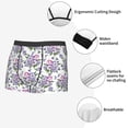 thumbnail image 3 of Fuzoiu Violets Flowers Print Men's Ultra Breathable Underwear,No Riding Up Boxer Briefs with ComfortFlexible Waistband-Large, 3 of 5