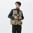 thumbnail image 6 of Youthup Men's Multi-Pocket Fleece Vest with Gear Loops - Zip Front V-Neck Sleeveless Jacket for All-Season Outdoor Activities, 6 of 10
