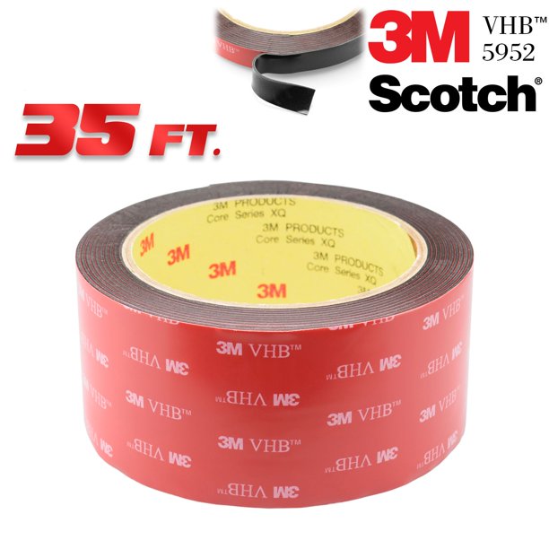 Genuine 50mm 3m Vhb 5952 Double Sided Mounting Tape 10 5m 35ft 4 Inches Length Walmart Com