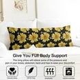 thumbnail image 3 of Boho Sunflower Body Pillow Cover – Soft & Breathable, Hidden Zipper, 20"x54", Vintage Floral Print with Butterflies & Bees – Gift for Side Sleepers, Pregnancy, Farmhouse Decor, 3 of 7