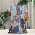 thumbnail image 5 of Naloa Majestic Fantasy Castle Drawstring Christmas Bags, 3D Xmas Gift Bags, Christmas Wrapping Bags, Xmas Goodie Bags, Treat Pouch Bags, Party Favor Bags-Small, 5 of 9