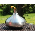 thumbnail image 4 of Seraphic Metal Tiki Torches for Outside - Large Citronella 30oz Table Top Torch, Stainless Steel, 2pk, 4 of 6
