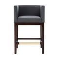 thumbnail image 2 of Manhattan Comfort Kingsley 26" Faux Leather Counter Stool in Gray, 2 of 5