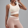 thumbnail image 4 of cocolona Womens Summer Workout Crop Tank Tops Outdoor Running Lightweight Shirts Sleeveless Crew Neck Patchwork Exercise Slim Fit Tees Basic Yoga Blouses, 4 of 4