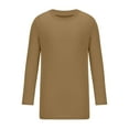 thumbnail image 4 of Luxalzxs Winter Basic Tops for Men Casual Fashion Solid Color Round Neck Long Sleeve Pullover T-Shirt Tops, 4 of 5