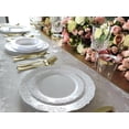 thumbnail image 5 of " OCCASIONS " 40 Plates Pack, Vintage Party, Disposable Wedding Party Plastic Plates (10.25'' Dinner Plate, Portofino in White), 5 of 9
