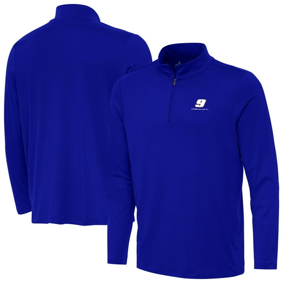 Men's-Antigua  Royal Chase Elliott Reprocess Quarter-Zip Top