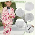 thumbnail image 6 of Xoenoiee Pink Heart Love Print Boys' 2-Piece Slim Fit Suit Set, Valentine's Day Formal Blazer & Pants with Adjustable Waist for Wedding Ring Bearer School Party, 6-7 Years, 6 of 7