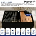 thumbnail image 5 of DV-1K0162B 33"L X 20"W Double Bowl Workstation Farmhouse Kitchen Sink With Cutting Board And Dish-Drying Rack, 5 of 14