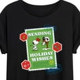 thumbnail image 3 of Peanuts - Christmas - Sending Holiday Wishes - Juniors Ideal Flowy Muscle T-Shirt, 3 of 5