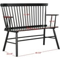 thumbnail image 2 of Pemberley Row Wood Black Settee Rectangular Contemporary Unassembled, 2 of 11