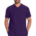 thumbnail image 2 of Scrubs for Men & Women V-Neck Short Sleeved Scrub Top Multi Pocke Soft Stretchy Easy Care Nursing Uniform Work Clothes, 2 of 6