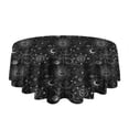 thumbnail image 5 of Black Gothic Sun Moon Pattern Round Tablecloth 60"x60",Wrinkle Wipeable Table Cloth for Kitchen Dining Room Picnic Patio Party, 5 of 6