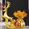 thumbnail image 3 of Estatuil de árbol de dinero decorativa dorada, adorno de estatua, ciervo de Feng Shui para decoraciones de de , regalos, Sunnimix Estatua de ciervo de la suerte, 3 of 8