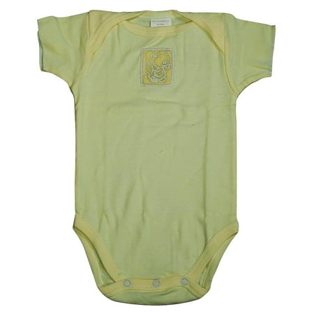 - Little Giraffe - Unisex Baby, Short Sleeved Bodysuit Yellow / 6 Months