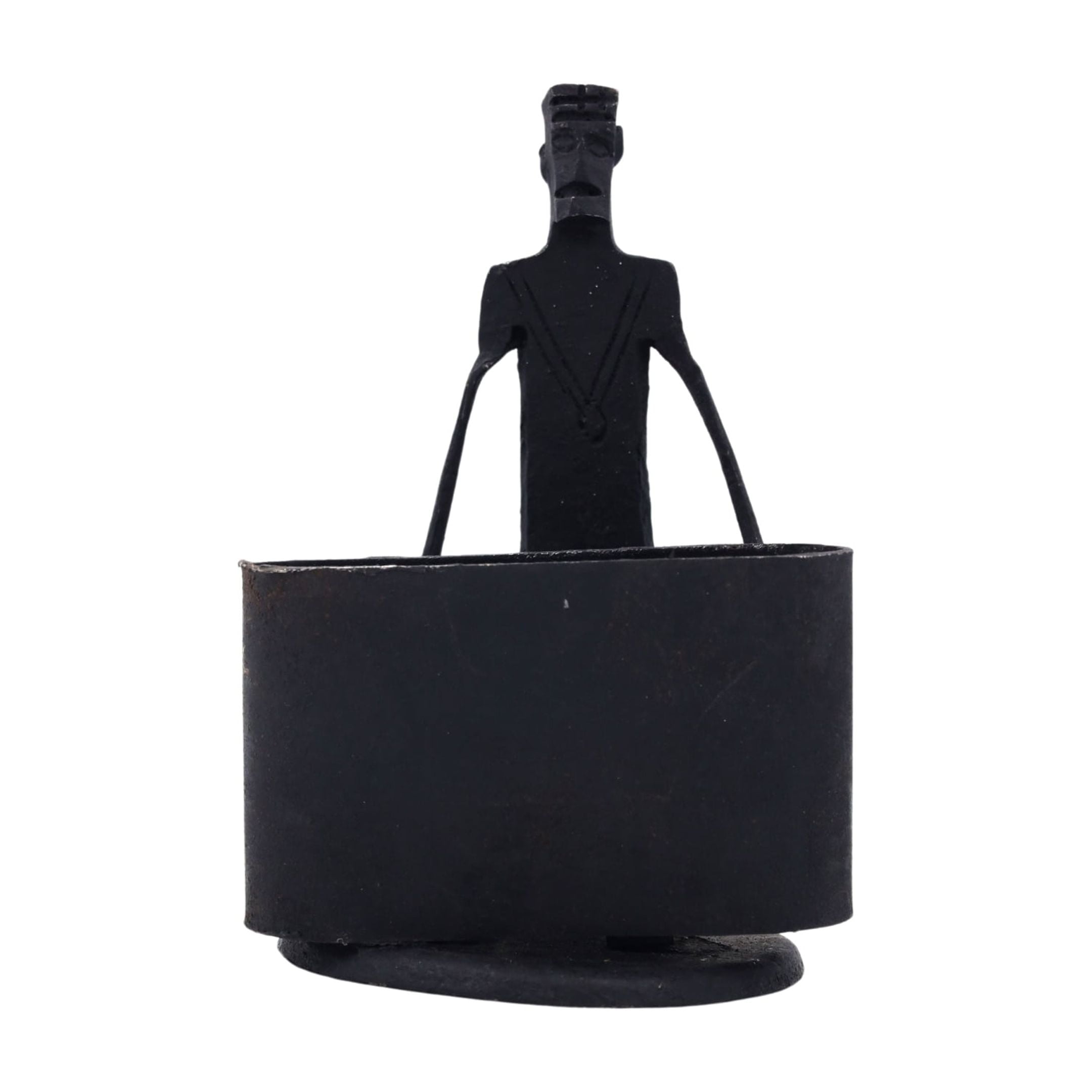 Stylish Iron Card Holder – Features a Gentleman Design with Oval Tray, Perfect for Organizing Cards with Artistic Flair