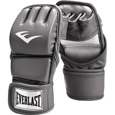 Everlast Womens 6-Ounce Leather Kickboxing Gloves, Grey