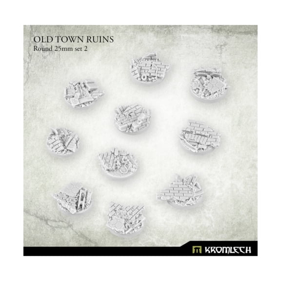 Kromlech 25mm Round Bases - Old Town Ruins Set #2 New