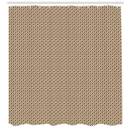 Earth Tones Shower Curtain Tile Mosaic Of Big And Small Squares