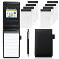 thumbnail image 1 of Set de 10 Minibloques Dazarey Cuaderno de bolsillo de Cuero negro 8 Libretas 3'x5' 30 Hojas, 1 of 3