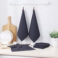 thumbnail image 6 of Simmore Kitchen Towels 6 Pack, 100% Cotton Waffle Weave Dish Cloths for Washing Dishes, Dark Grey, 12" x 12", 6 of 6
