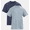 Navy Dust/Aqua Dust, variant on No Boundaries Flat Grey Basic Crewneck Undershirts with Short Sleeves, 2-Pack, Men's