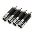 thumbnail image 3 of 4pcs RCA Plugs Chrome Plated Video Cable Connector for 9mm Wire Diameter Speaker Equipment, 3 of 14