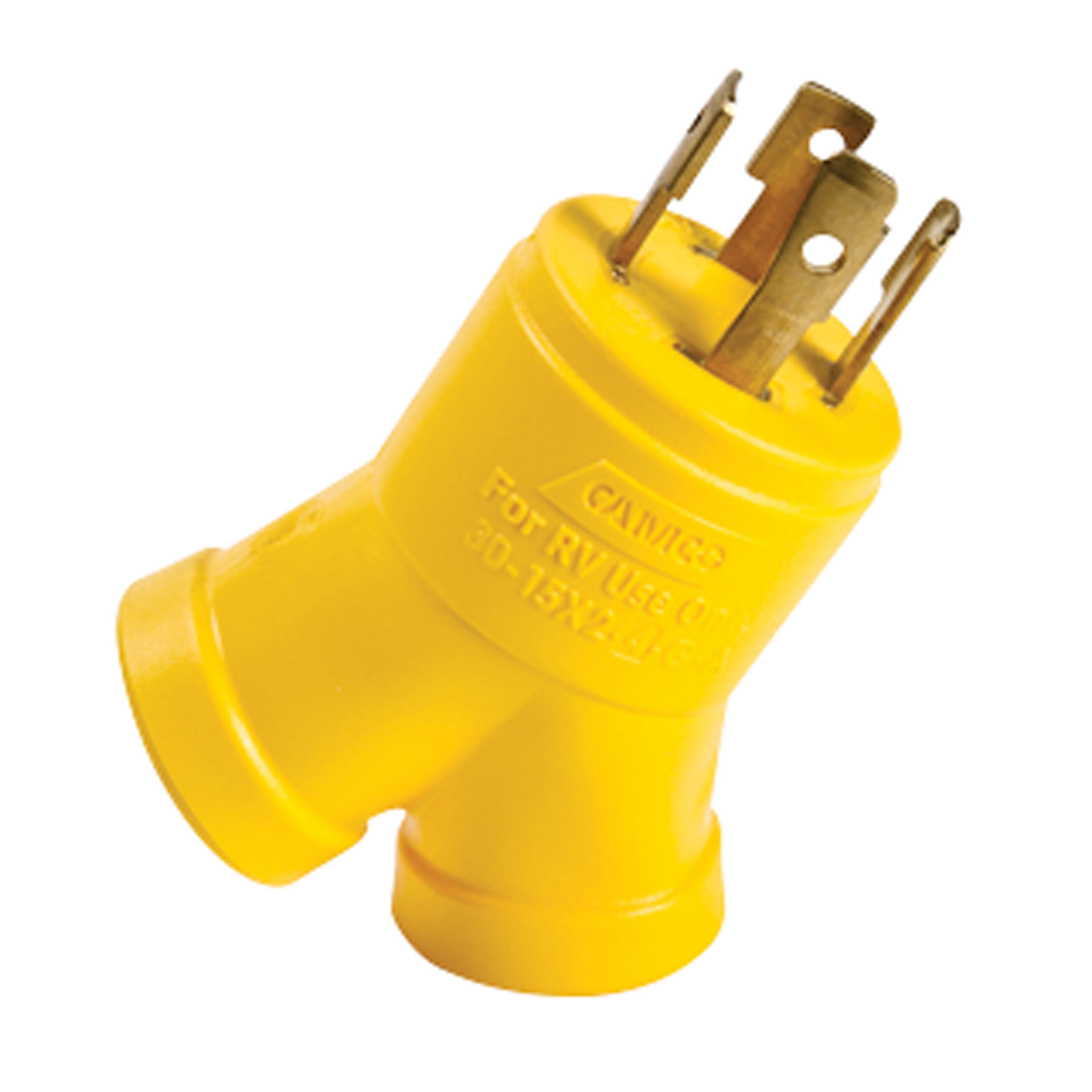 Camco 55433 30Am / 2X15Af Power Grip Generator Adapter - 3-Prong - Walmart.com