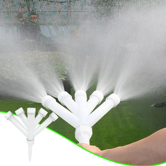 Qonioi Multi-Nozzle Garden Sprayer, Porous Watering Pipe with Adjustable Sprinkler, 31-36cm ABS Spray Nozzle for Vegetable Garden Irrigation