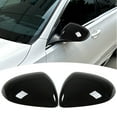 thumbnail image 4 of Wing Mirror Housing, Left Right Exterior Protector Rear View Mirror  Anti Fading ABS Plastic  For Car Glossy Black, 4 of 8