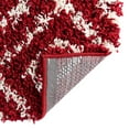 thumbnail image 5 of Unique Loom Trellis Shag Collection Area Rug - Ruth (10' Square Burgundy Red/Ivory), 5 of 10