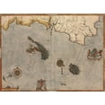 thumbnail image 2 of Vintage Maps 14x12 Gold Ornate Wood Framed with Double Matting Museum Art Print Titled - Spanish Expeditions to Invade England 1599, 2 of 4