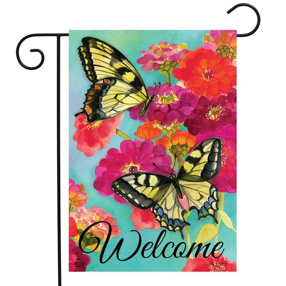 Briarwood Lane Morning Butterflies Garden Flag